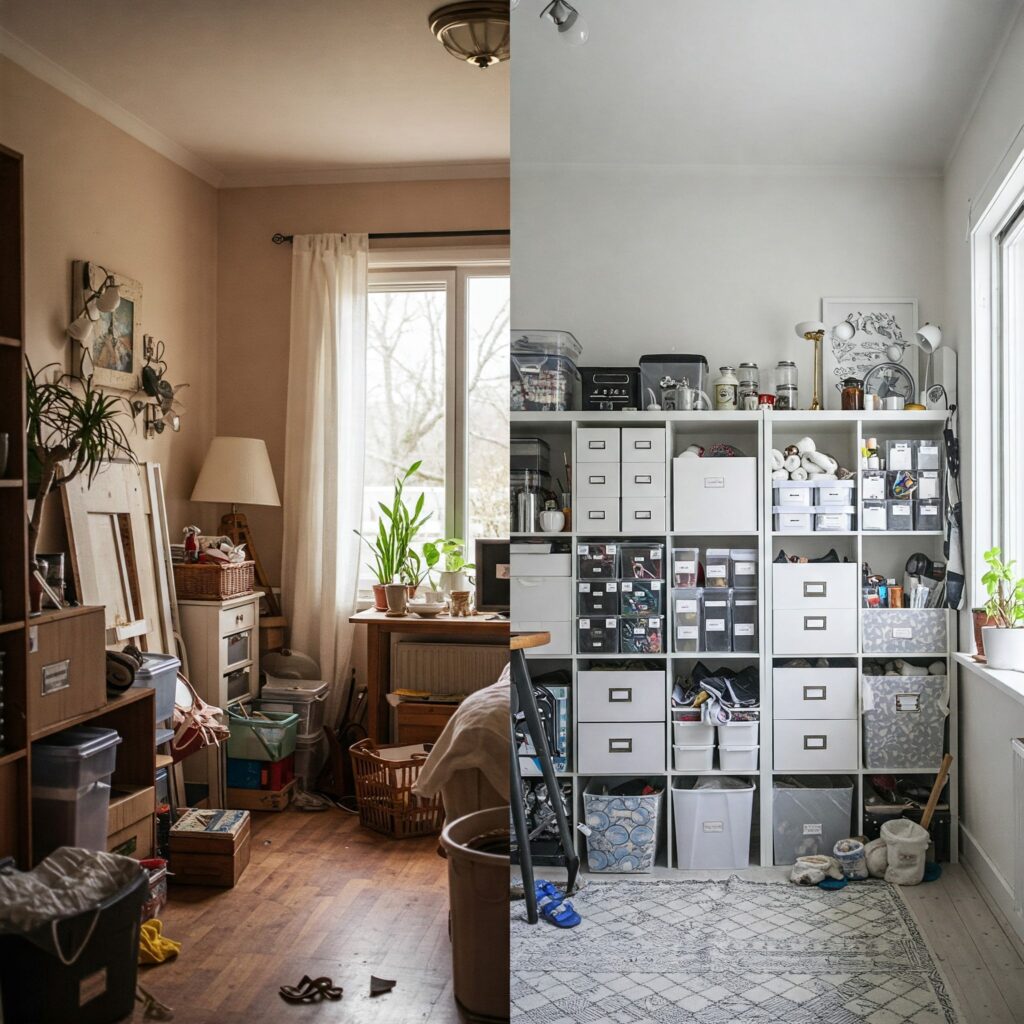 Habitación antes y después