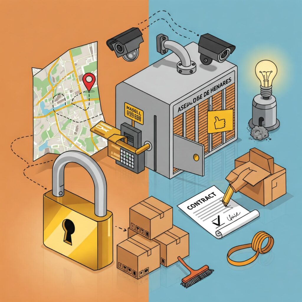 Seguridad, limpieza, ubicación.